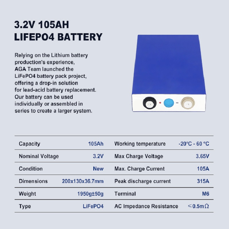 Lifepo4 Battery cell Wholesale EVE 3.2V 105Ah 230Ah 280Ah 304Ah Lifepo4 Batteria Grade A Deep Cycle Lithium Batteries