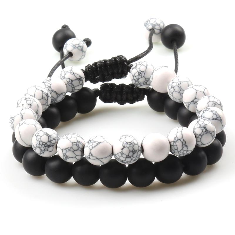 Beaded, Strands Couples Distance Beads Bracelet Natural Black White Lava Mattte Stone Yoga Paryer Bangle Women And Men Charm Strand Jewelry
Beaded, Strands Couples Distance Beads Bracelet Natural Black White Lava Mattte Stone Yoga Paryer Bangle Women And Men Charm Strand Jewelry
