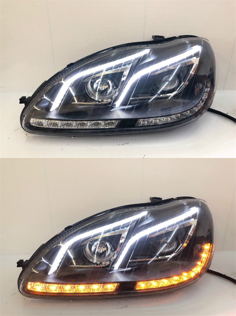 Car Headlights for BENZ W220 1999-2005 S320 S350 Headlight Xenon High Low Beam Lights Turn Signal Daytime Light