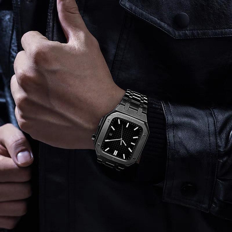 for Watch Cases Luxury Premium Stainless Steel AP Modification Kit Protective Case Band Strap Cover iwatch 44mm 45mm1631169