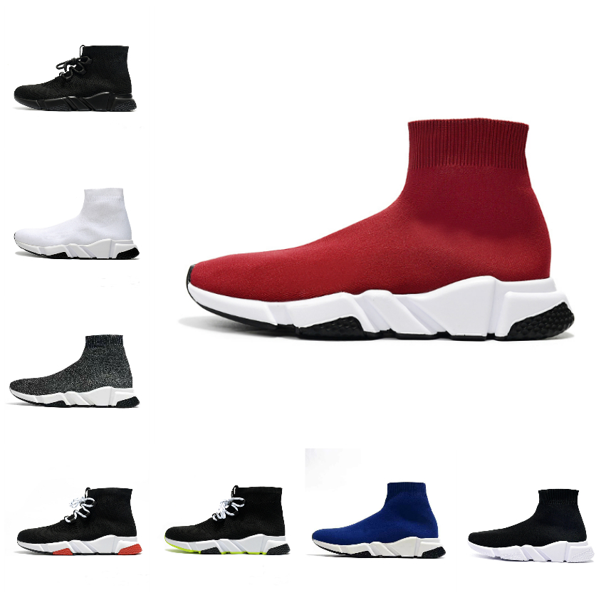 

Designer Sock spOrts speed runner trainers 1.0 lace-up trainer shoes casual luxury women men runners sneakers fashion socks boots platform Stretch Knit Sneaker shoes, Bubble package bag