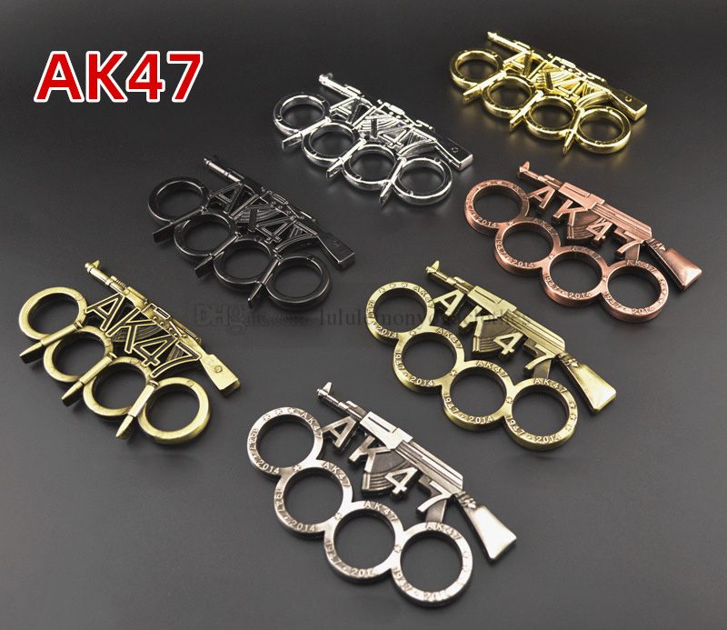 Metal AK47 Head Round Metal Knuckle Duster Four Finger Tiger Ring Defensive Tool Joint hand clasp On board equipment lulu mens
Metal AK47 Head Round Metal Knuckle Duster Four Finger Tiger Ring Defensive Tool Joint hand clasp On board equipment lulu mens