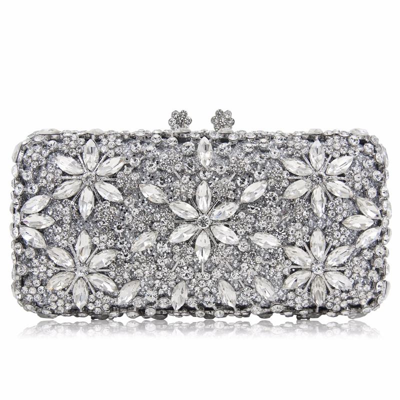 Evening Bags Fashion White Rhinestone Women Clutch Bag Silver Crystal Clutches Handbags Lady Wedding Female Gemstome Purses
Evening Bags Fashion White Rhinestone Women Clutch Bag Silver Crystal Clutches Handbags Lady Wedding Female Gemstome Purses