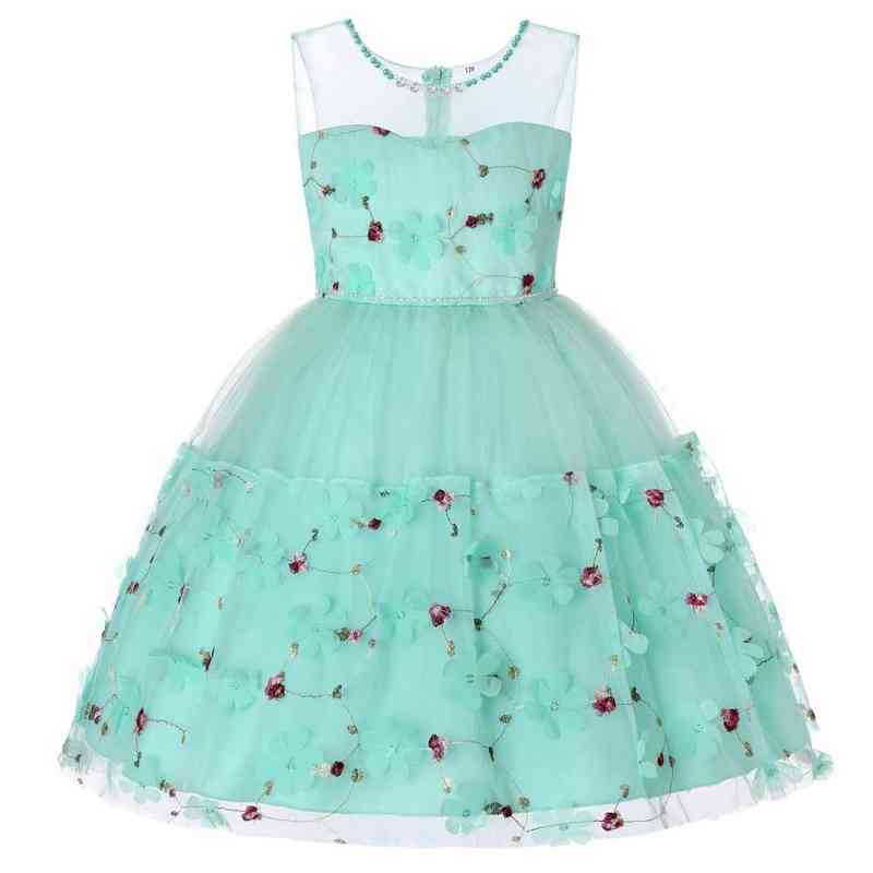 Korean Style Kid Birthday Dress Wear For 6 Years Old Flower Girl Wedding Dress Summer Girl Frock Design Pictures For Party Y220510