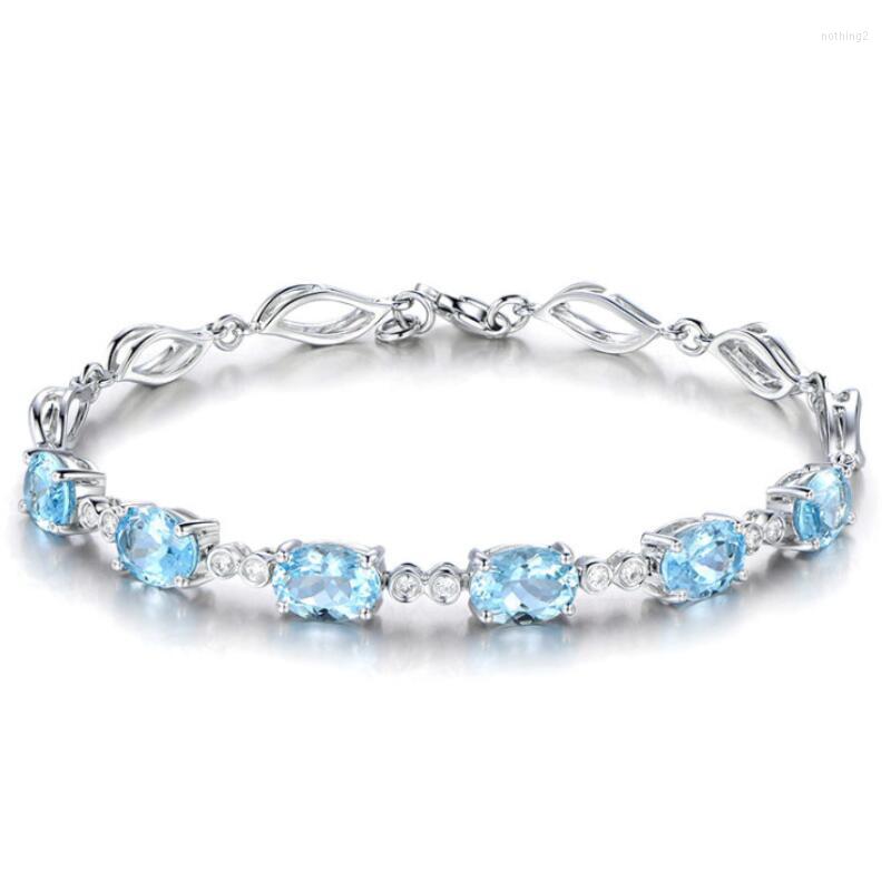 Bangle Elegant And Fashionable Ladies Sea Blue Zircon Bracelet Female Sweet Romantic Jewelry Simian Style Birthday GiftBangle
Bangle Elegant And Fashionable Ladies Sea Blue Zircon Bracelet Female Sweet Romantic Jewelry Simian Style Birthday GiftBangle