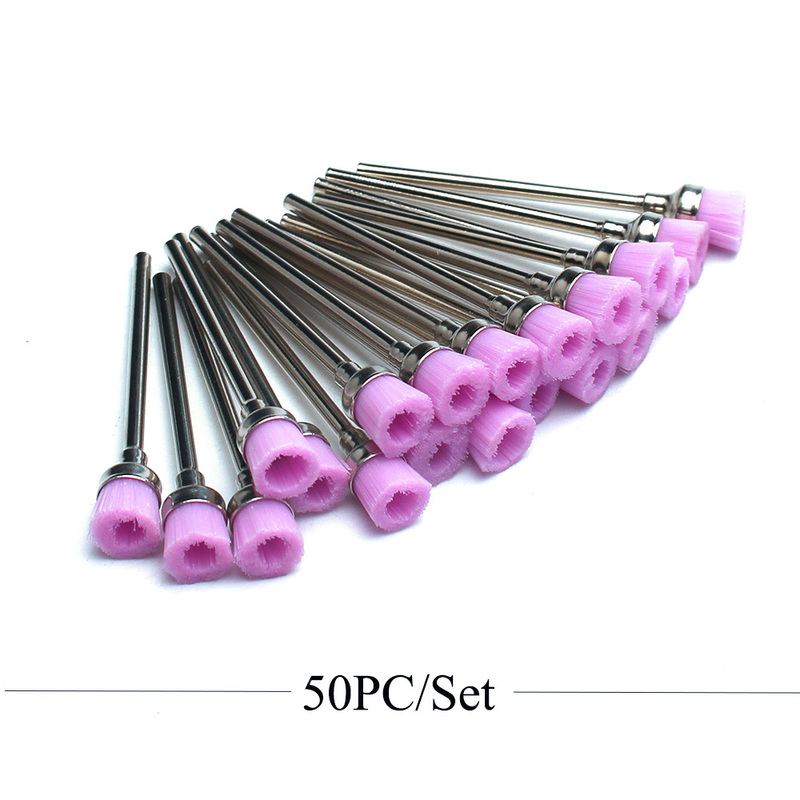 50pcs/Set Corundum Nail Drill Bit Milling Cutters Rotary Ceramic Stone Bur Electric Drills Bits For Manicure Pedicure Machine