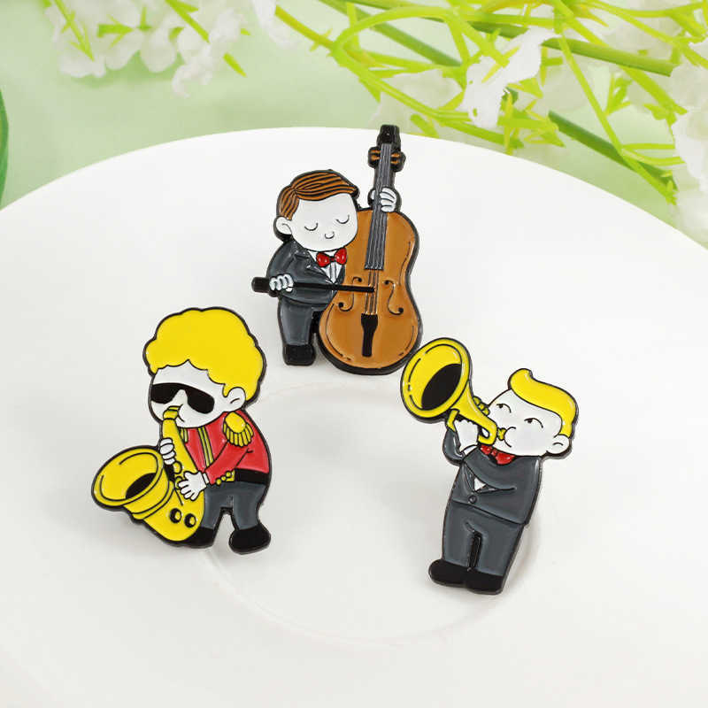 Band ensemble beautiful melody cellist saxophone player trumpeter intoxicated performance Fashion Brooch
Band ensemble beautiful melody cellist saxophone player trumpeter intoxicated performance Fashion Brooch