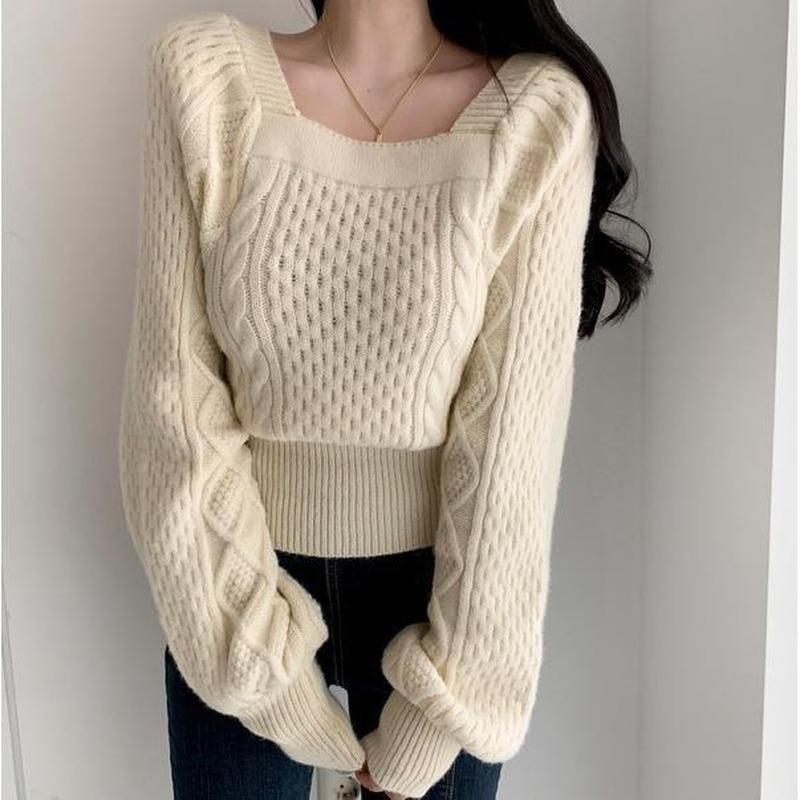 Women' Sweaters Women Fashion Slim Square Collar Long Sleeve Knitting Solid Simple Soft Cozy Tender Design Feminine Pullovers J76, Mi
Women' Sweaters Women Fashion Slim Square Collar Long Sleeve Knitting Solid Simple Soft Cozy Tender Design Feminine Pullovers J76, Mi