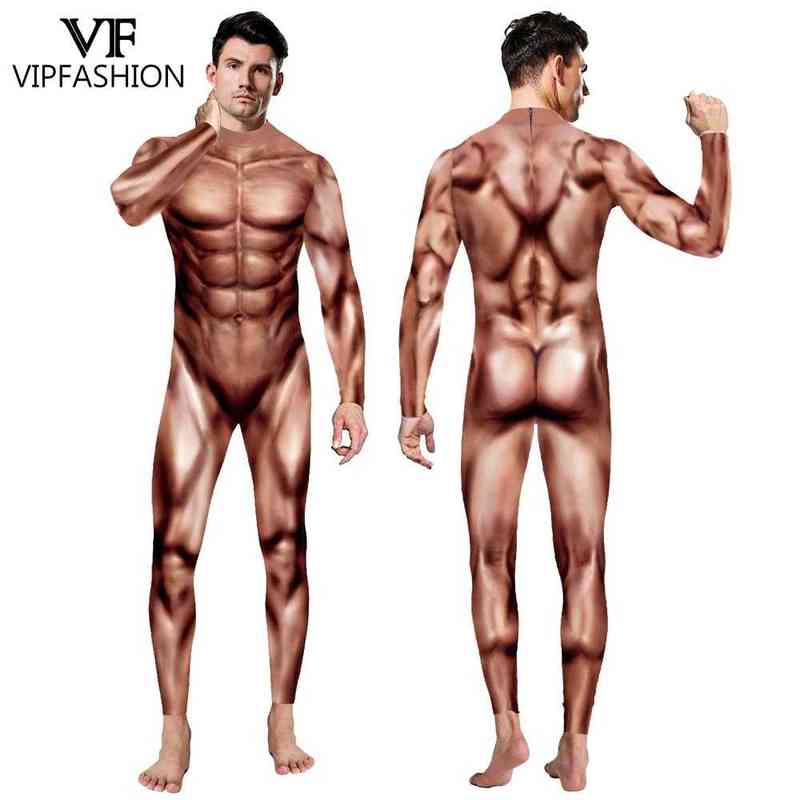 VIP FASHION Zentai Suit Halloween Bodysuit Adults Men Funny Muscle 3D Print Jumpsuit Plus Size Cosplay Come T220813, B142-318
VIP FASHION Zentai Suit Halloween Bodysuit Adults Men Funny Muscle 3D Print Jumpsuit Plus Size Cosplay Come T220813, B142-318