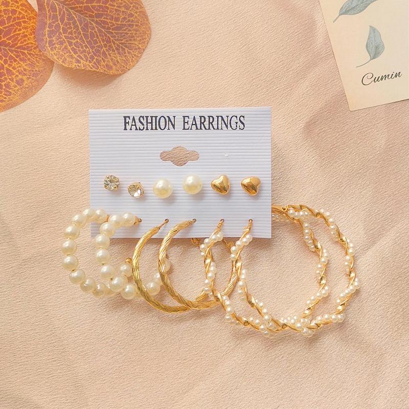 Clip-on & Screw Back High Quality Vintage Drop Earrings Set Big Circle Pierced Women's Jewelry Imitation Pearl Hoop Cute Ear Buckles Par
Clip-on & Screw Back High Quality Vintage Drop Earrings Set Big Circle Pierced Women's Jewelry Imitation Pearl Hoop Cute Ear Buckles Par