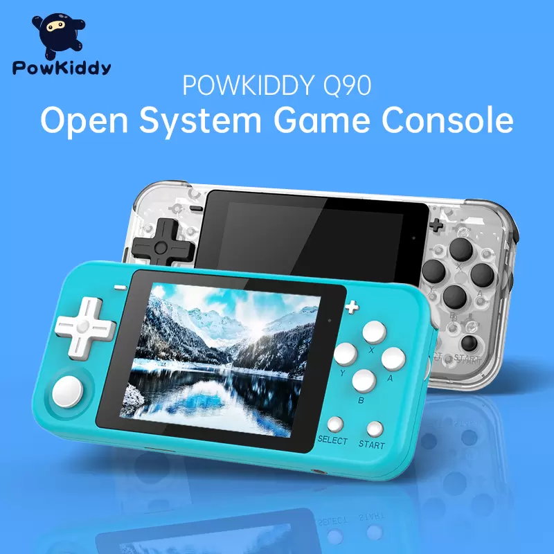 

POWKIDDY Q90 3-inch IPS screen Handheld dual open system game console 16 simulators retro PS1 kids gift 3D DHL