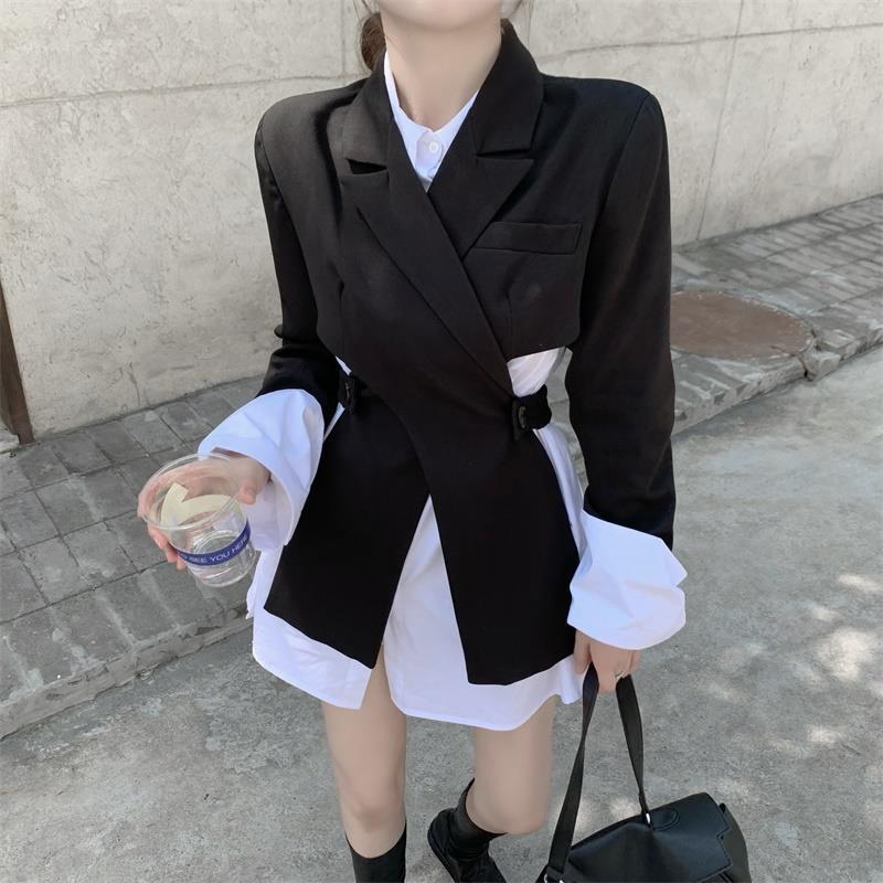 Women' Suits & Blazers Arrival Stylish Backless Black Irregular Blazer For Women Fashion Elastic Lace-up Spring Fall Female JacketWomen, Shirt
Women' Suits & Blazers Arrival Stylish Backless Black Irregular Blazer For Women Fashion Elastic Lace-up Spring Fall Female JacketWomen, Shirt