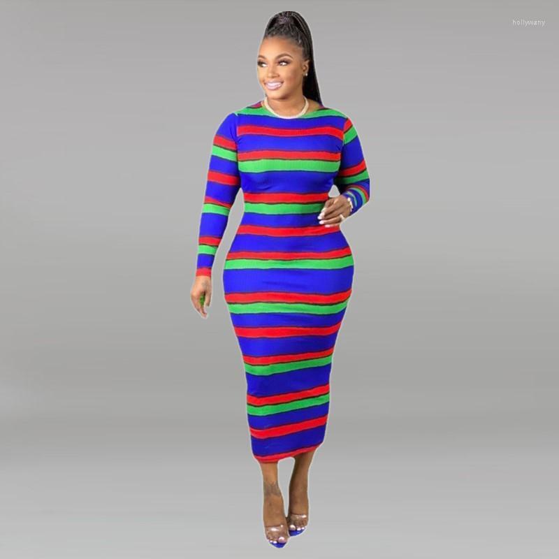 Plus Size Dresses -5XL Fashion 2022 Fall Long Sleeve Stripe Colorful Slim Ladies Casual Dress Outfits Wholesale DropPlus Holl22, Blue
Plus Size Dresses -5XL Fashion 2022 Fall Long Sleeve Stripe Colorful Slim Ladies Casual Dress Outfits Wholesale DropPlus Holl22, Blue