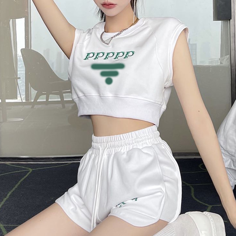 Sleeveless Womens Tops Shorts Set Letters Printed T Shirts Summer Sports Casual Tanks Set, White
Sleeveless Womens Tops Shorts Set Letters Printed T Shirts Summer Sports Casual Tanks Set, White