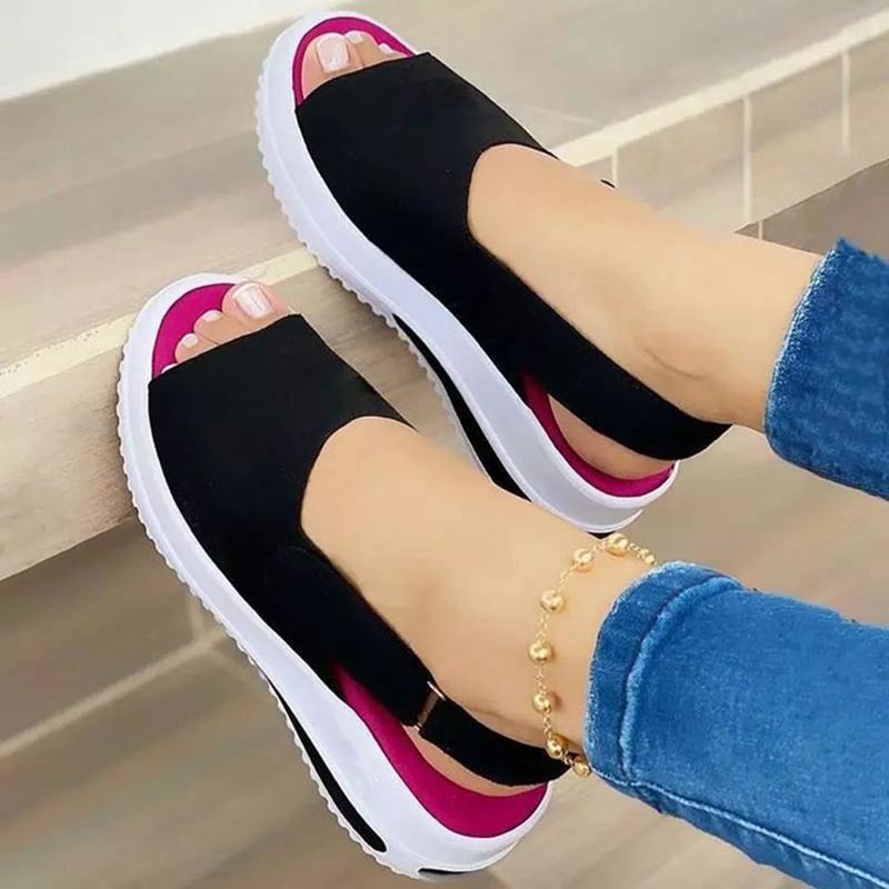Sandals Women Platform Sandals Shoes Stretch Summer Shoes Women's Comfort Walking Ladies Sandalias Casual Female Footwear 220418