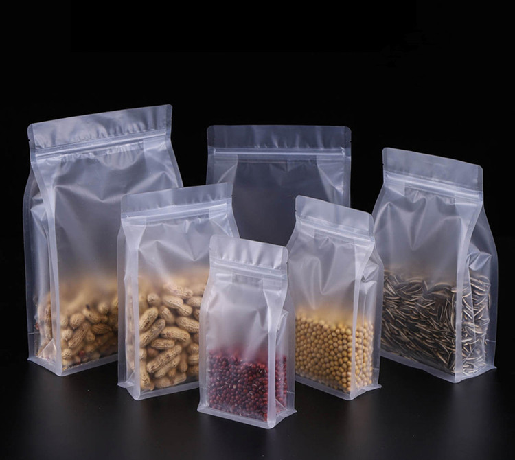100pcs 3D Frosted Stand up Packaging Bag Thick Barrier Matte Ground Coffee Beans Seeds Snack Rice Cereals Wedding Party Gifts Display Heat Sealing Sto