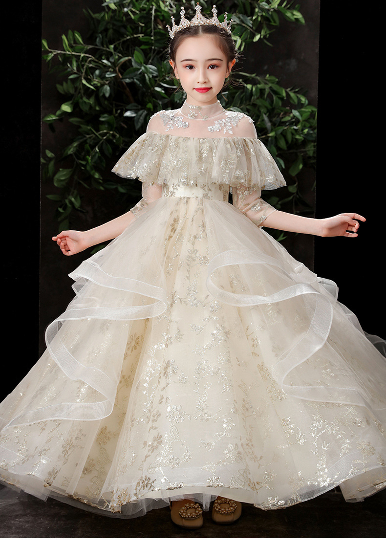 2023 Cute Flower Girls Dresses Jewel Neck Flowers Birthday Communion Children Girl Pageant Gowns