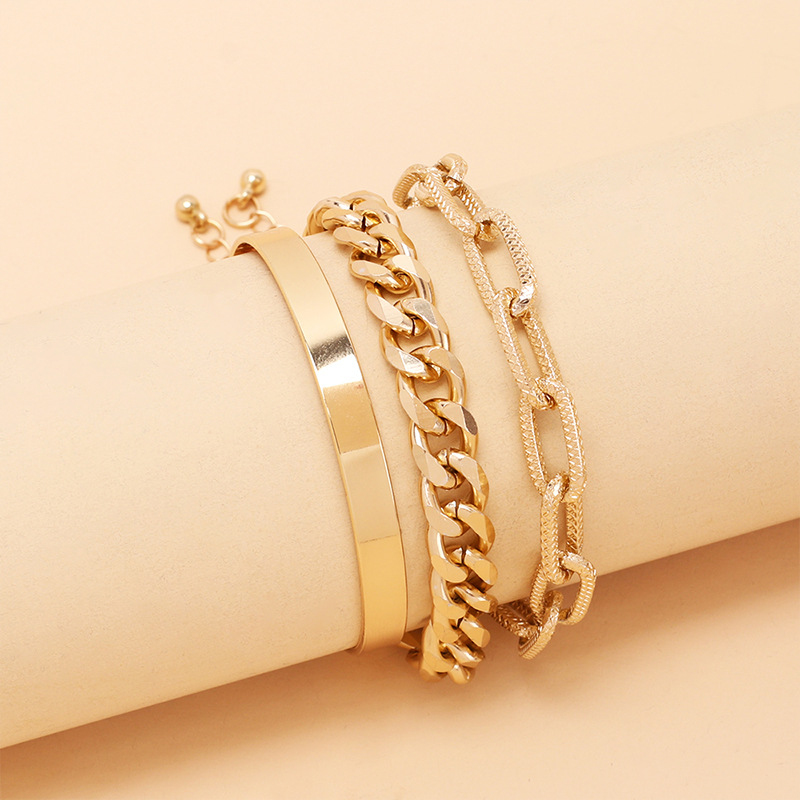 High Quality Cuban Link Tennis Chain Bracelet Gold Silver Plated Bracelets Jewelry