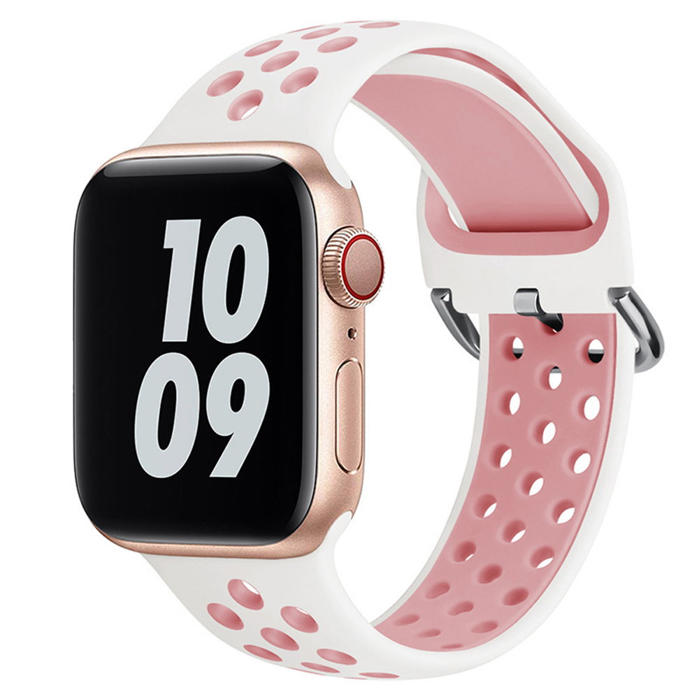Silicone Strap Compatible with Apple watch 45mm 41mm 44mm 40mm Sports breathable replacement strap for iwatch 7 6 5 4 3 SE Band free shipping
