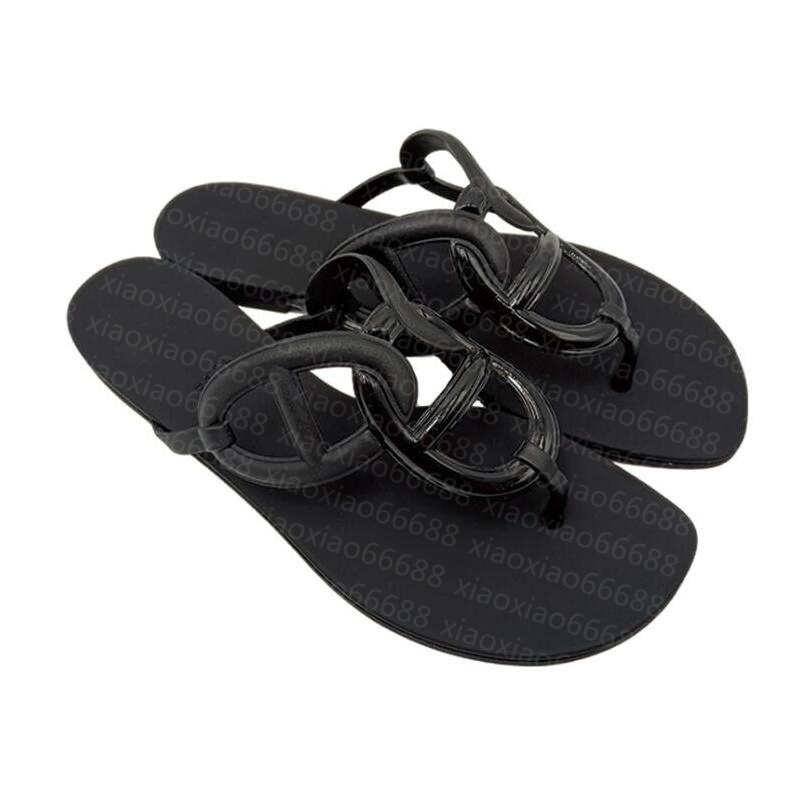 Women Flat flip-flops Slippers Fashion PVC Summer Egerie Sandals Beach Slippers Luxury Brand Ladies cool silpper slides sandal shoes size 36-41, Blue