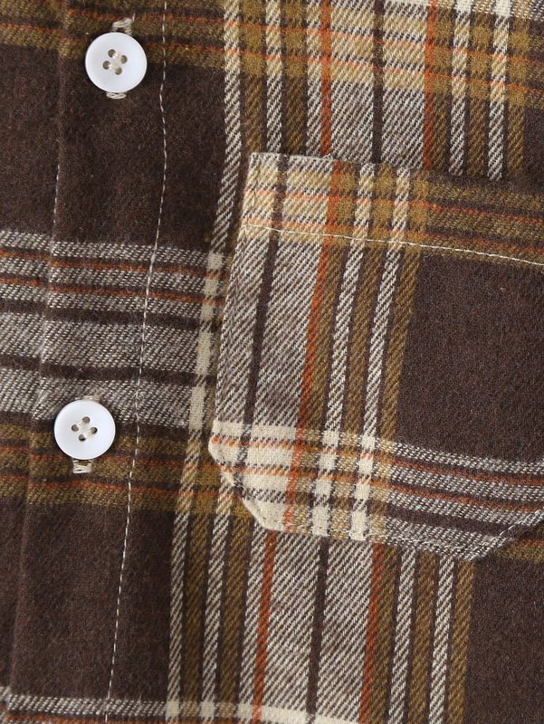 Toddler Boys Contrast Plaid Print Coat SHE