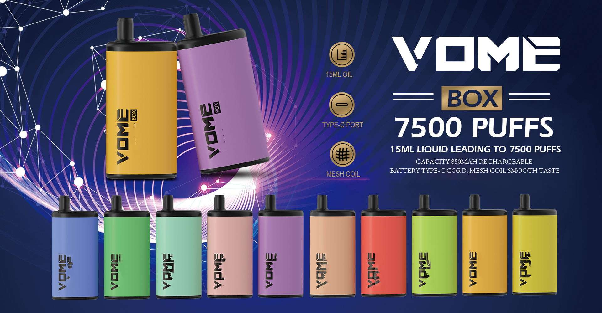 puff Original VOME BOX 7500 PUFFS Disposable Electronic Cigarette 15ml Cartridge 850mAh Power Battery Vertical Coil Electronic Pen Starter Kit Genuine Wholesale
puff Original VOME BOX 7500 PUFFS Disposable Electronic Cigarette 15ml Cartridge 850mAh Power Battery Vertical Coil Electronic Pen Starter Kit Genuine Wholesale