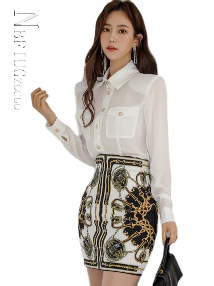 Work Dresses Women Autumn 2 Pieces Set Single-breasted White Blouses Vintage Printed Pencil Skirt Korean SuitWork
Work Dresses Women Autumn 2 Pieces Set Single-breasted White Blouses Vintage Printed Pencil Skirt Korean SuitWork