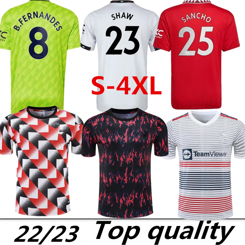 3XL 22 23 SANCHO soccer jerseys BRUNO FERNANDES RASHFORD football shirt 2022 2023 UNITED FRED McTominay men kids kit MAGUIRE Elanga training Pre-match uniform
3XL 22 23 SANCHO soccer jerseys BRUNO FERNANDES RASHFORD football shirt 2022 2023 UNITED FRED McTominay men kids kit MAGUIRE Elanga training Pre-match uniform