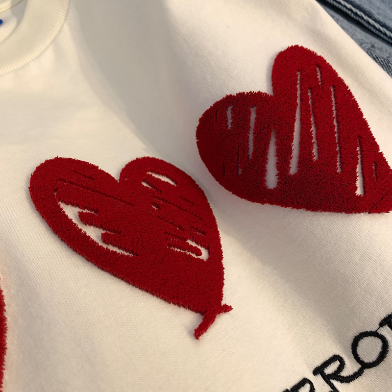ADER ERROR Graffiti Flocking Heart-Shaped Embroidery Tees Men Women T-shirt Ader Error Cotton Short sleeve T Shirt 220608