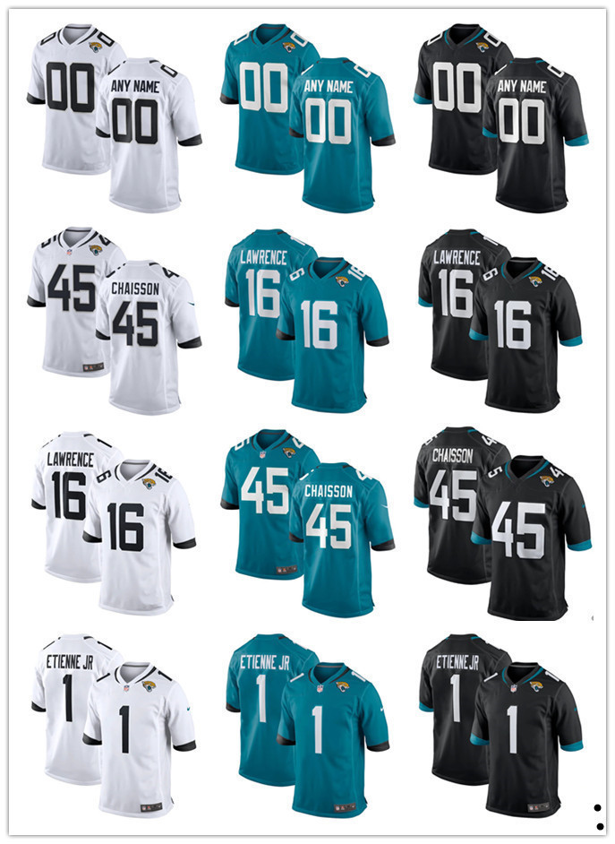 44 Travon Walker 33 Devin Lloyd custom Jacksonville''Jaguars''Jersey 16 Trevor Lawrence 1 Travis Etienne JR 45 K'Lavon Chaisson Football Jerseys, Color
44 Travon Walker 33 Devin Lloyd custom Jacksonville''Jaguars''Jersey 16 Trevor Lawrence 1 Travis Etienne JR 45 K'Lavon Chaisson Football Jerseys, Color