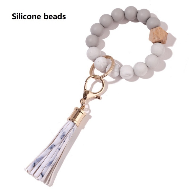 LOVE Letter Silicone beads, Bracelet, Key Ring, Leather Tassel, Amazon Ring, Lady