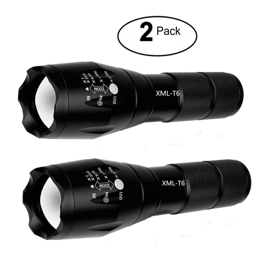 2 Pack Tactical Flashlight Torch Military Grade 5 Modes XML T6 3000 Lumens Tactical Led Waterproof Handheld Flashlight for Campin275n
2 Pack Tactical Flashlight Torch Military Grade 5 Modes XML T6 3000 Lumens Tactical Led Waterproof Handheld Flashlight for Campin275n