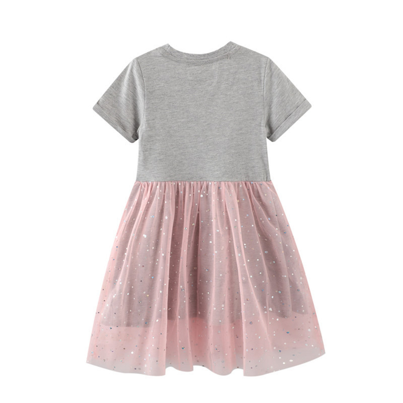 Jumping Meters Princess Baby Dresses With Giraffe Applique Cute Summer Girls Party Dress Fashion Children's Clothes Selling 220426