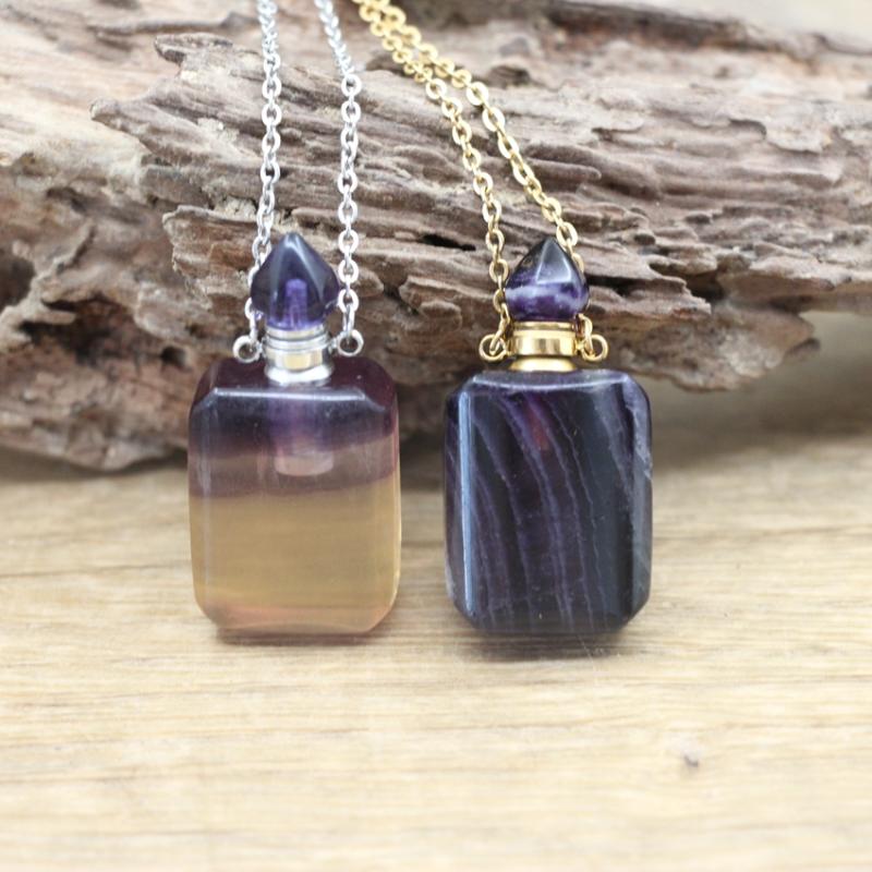 Pendant Necklaces Natural Fluorite Rectangle Essential Oil Vial Healing Crystal Gems Perfume Bottle Charms Women Jewelry QC1090Pendant
Pendant Necklaces Natural Fluorite Rectangle Essential Oil Vial Healing Crystal Gems Perfume Bottle Charms Women Jewelry QC1090Pendant