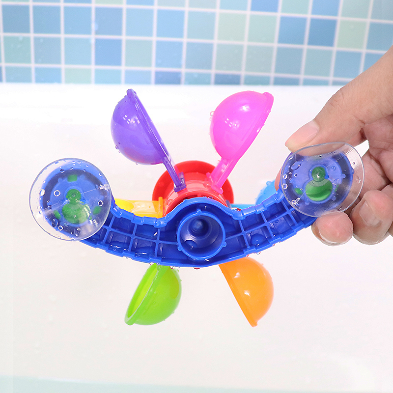 Bath Toys Baby Bath Toys Colorful Waterwheel Bathing Sucker Bathtub Water Spray Play Set Shower Sprinkler Toy For Kids Toddler Children 220909