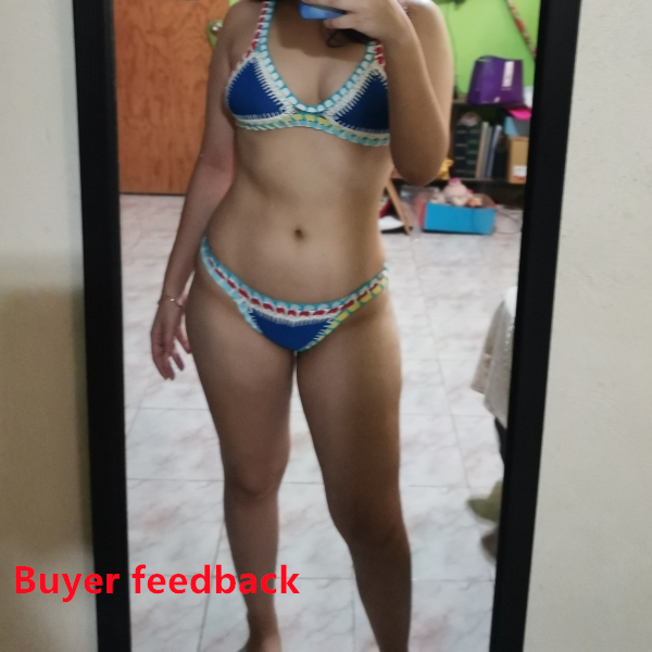 Tropica Love Sexy Vest Bra Tops Women Summer Beach Bathing Suit Handmade Crochet Knit Swimwear Patchwork Swimsuit Biquini Thong 220611