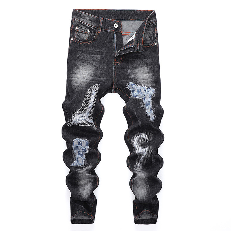 Embroidery Men's Slim Fit Stretch Jeans Autumn and Winter New Washed Frayed Embroidered Tiger Alphabet Jeans Designer Trousers, 5402
Embroidery Men's Slim Fit Stretch Jeans Autumn and Winter New Washed Frayed Embroidered Tiger Alphabet Jeans Designer Trousers, 5402
