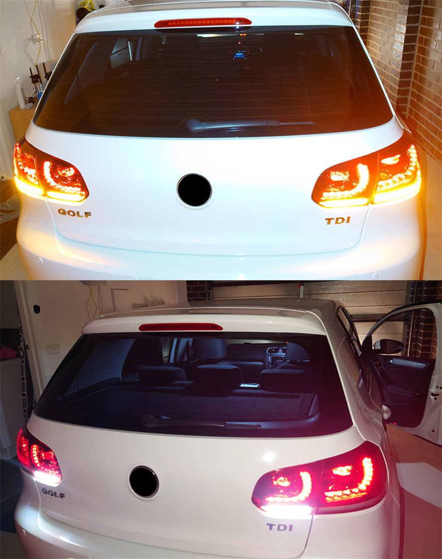 Cars Tail Light For VW Golf 6 Golf6 MK6 R20 2009-2012 Taillights LED DRL Running Lights Fog Lights Dynamic Signal Lamp