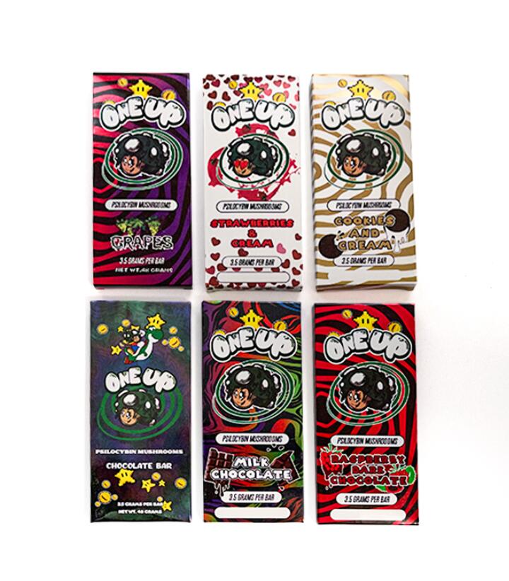 One Up Chocolate Mold Mould Compitable milk Chocolate Packing Boxes Mushroom Bar 3.5G 3.5 grams Oneup Packaging Pack Package Box wholesale AD
One Up Chocolate Mold Mould Compitable milk Chocolate Packing Boxes Mushroom Bar 3.5G 3.5 grams Oneup Packaging Pack Package Box wholesale AD