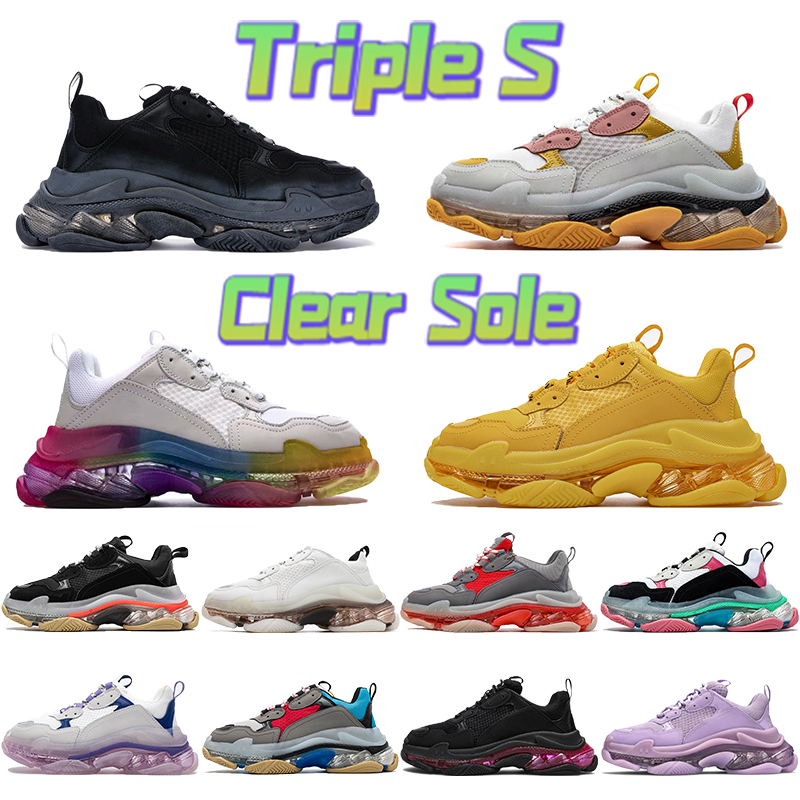 Triple S Clear Sole Casual Shoes Luxury Designer Sneaker Black Grey Rainbow White Green White Blue Men Women Chunky Platform Shoe Height Increase, 20 us dollars for box
Triple S Clear Sole Casual Shoes Luxury Designer Sneaker Black Grey Rainbow White Green White Blue Men Women Chunky Platform Shoe Height Increase, 20 us dollars for box