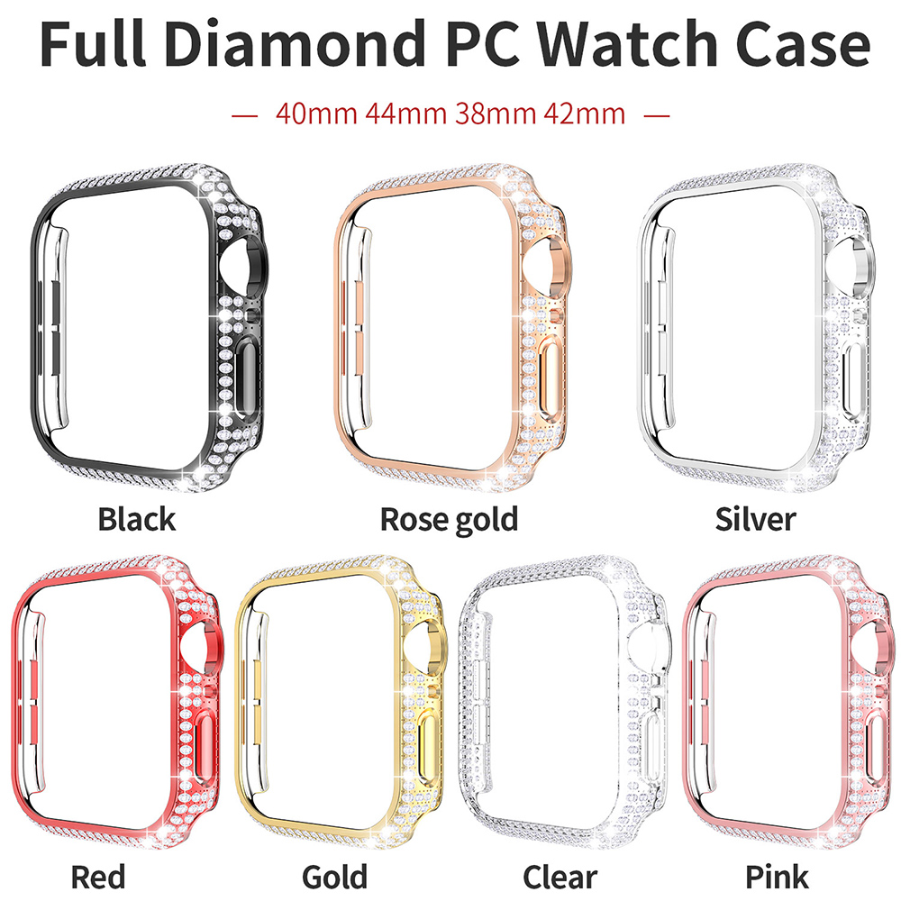 Full Diamond Bumper Case Luxury Bling Crystal PC Protective Cover For Apple Watch iWatch Series 6 5 4 3 2 1 44mm 40mm 42mm 38mm
Full Diamond Bumper Case Luxury Bling Crystal PC Protective Cover For Apple Watch iWatch Series 6 5 4 3 2 1 44mm 40mm 42mm 38mm