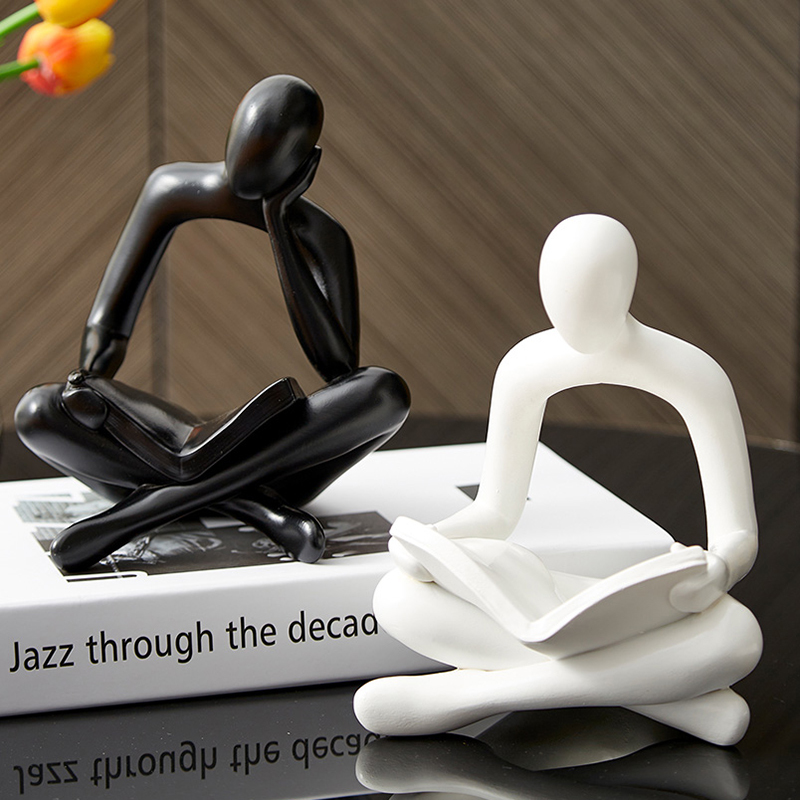Abstract Figurines for Indoor Home Decoration Accessories for Living Room Resin Charms Flatback Human Model Office Desk Decor