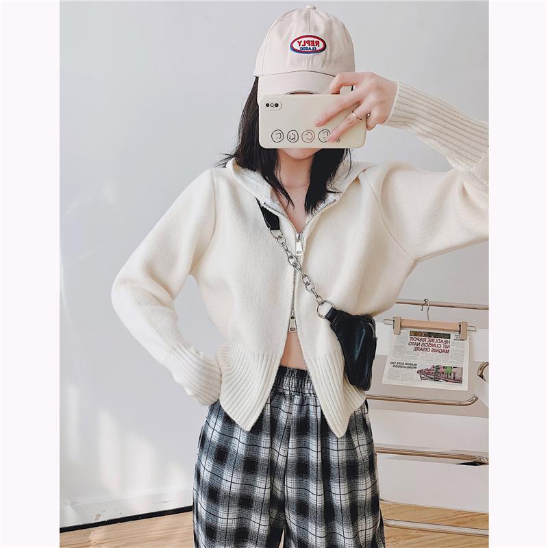 Women's Knits & Tees LMQ 2022 Spring Short Hooded Knitted Double Zipper Cardigan Jacket Solid Color Fashion Korean Sweater Tops, White
Women's Knits & Tees LMQ 2022 Spring Short Hooded Knitted Double Zipper Cardigan Jacket Solid Color Fashion Korean Sweater Tops, White