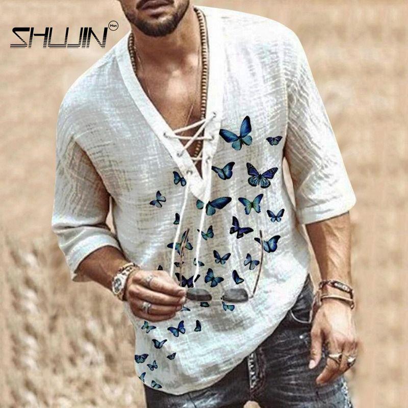 Men's Casual Shirts Vintage Cotton Linen Shirt Men Long Sleeve Oversize Tops Camisa V Neck Boho Style Mens Comfortable Plus Size S-5xl, White;black
Men's Casual Shirts Vintage Cotton Linen Shirt Men Long Sleeve Oversize Tops Camisa V Neck Boho Style Mens Comfortable Plus Size S-5xl, White;black
