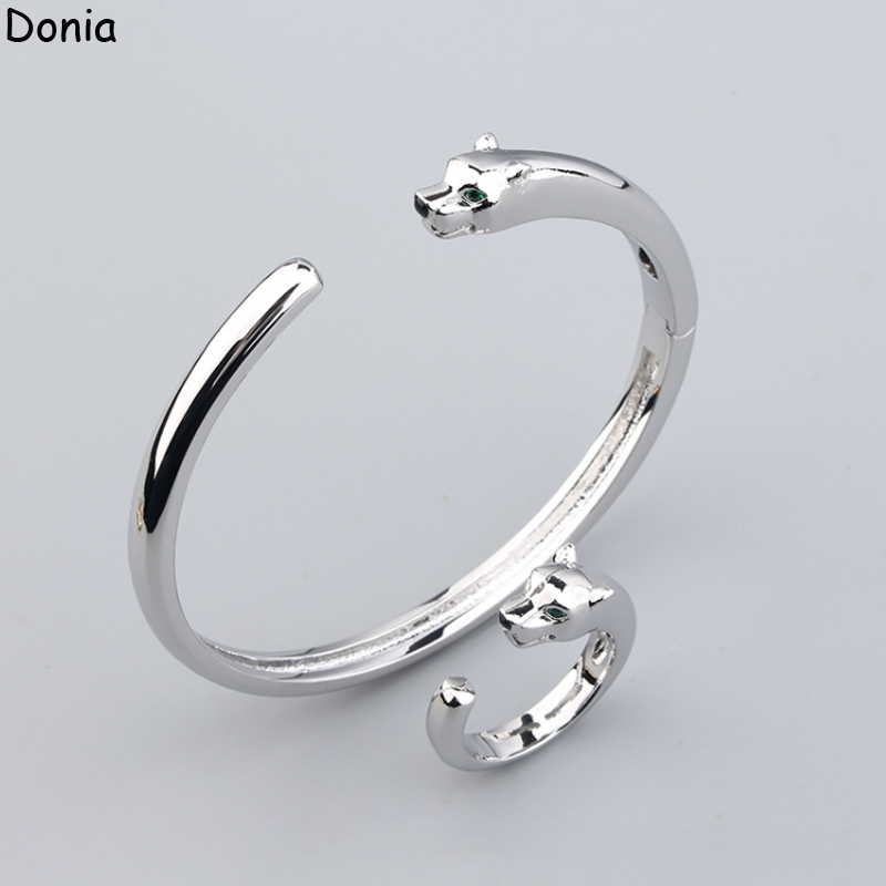 Donia Jewelry Luxury Open bangle European and American Fashion Exaggerated Classic Green Eyes Glossy Leopard Bracelet Ring Set Designer With Box
Donia Jewelry Luxury Open bangle European and American Fashion Exaggerated Classic Green Eyes Glossy Leopard Bracelet Ring Set Designer With Box