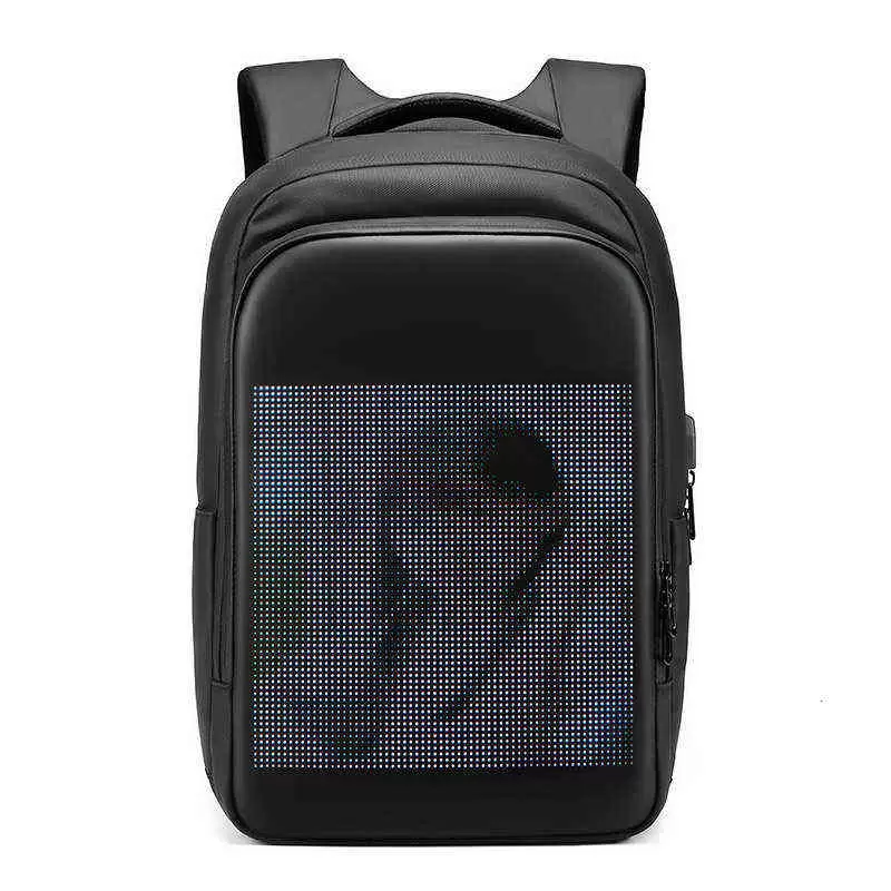 Backpack Tiktok Led Smart Shoulder Bag Male Waterproof Outdoor Advertising Package