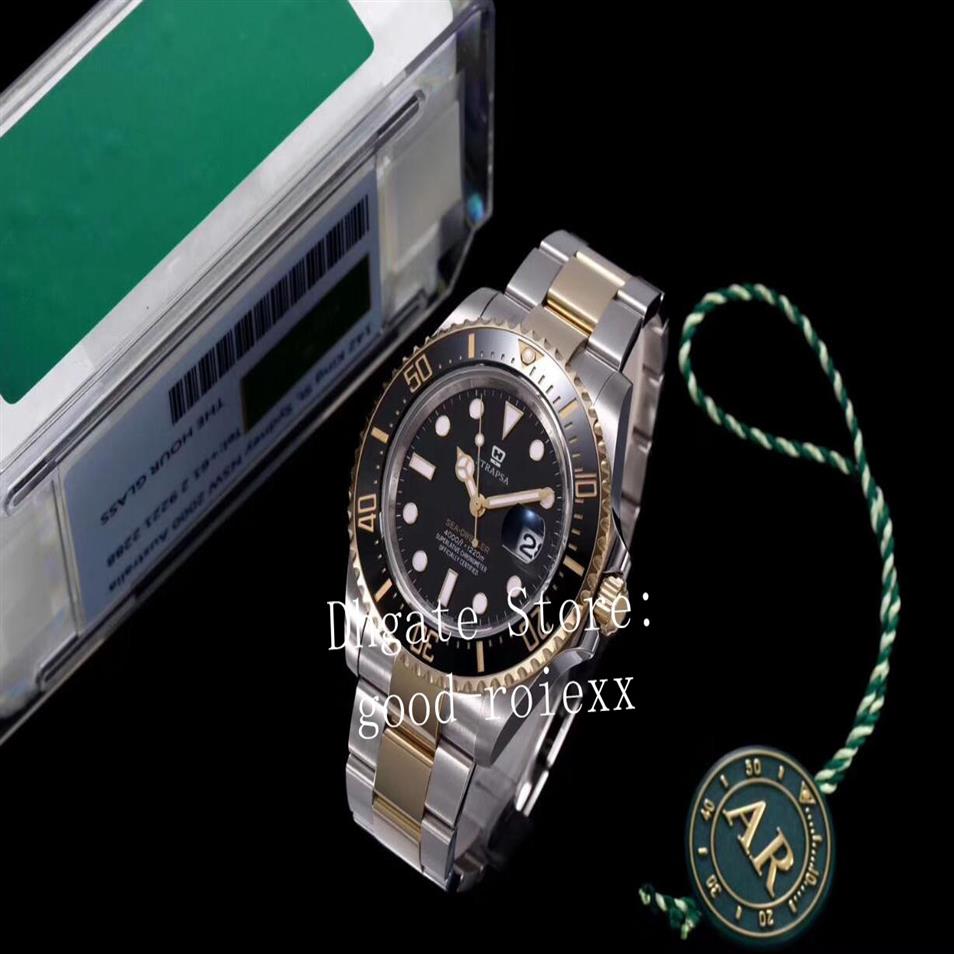 New 43mm Baselworld Mens Automatic Eta 2824 Watch Men 904L Steel Yellow Gold Ceramic Bezel Dweller Dive Sea Sport 126603 AR Factor3165, Black
New 43mm Baselworld Mens Automatic Eta 2824 Watch Men 904L Steel Yellow Gold Ceramic Bezel Dweller Dive Sea Sport 126603 AR Factor3165, Black