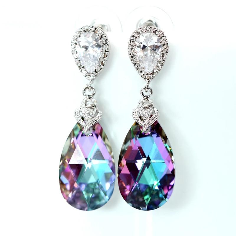 Dangle & Chandelier Huitan Elegant Pear Shaped Drop Earrings For Women Blue/Colorful Romantic Bridal Wedding Engagement Fashion Jewelry
Dangle & Chandelier Huitan Elegant Pear Shaped Drop Earrings For Women Blue/Colorful Romantic Bridal Wedding Engagement Fashion Jewelry