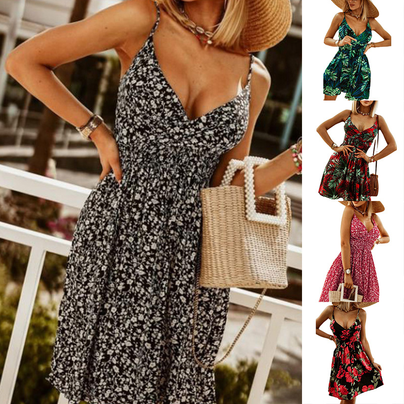 Plus Size Flower Print Strapless Women Party Dress Sexy Clubwear Sun Wrap Chest Mini es Slim Floral 5XL 220704