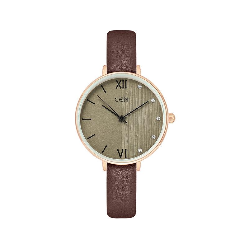 Wristwatches Retro Simple Women Watches Fashion Quartz Crystals Casual Lady Leather Wristwatch Top Luxury GEDI Brand Holiday Gift For Female, Gd0422-brown
Wristwatches Retro Simple Women Watches Fashion Quartz Crystals Casual Lady Leather Wristwatch Top Luxury GEDI Brand Holiday Gift For Female, Gd0422-brown